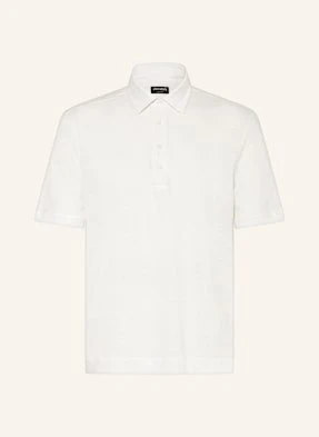 Zegna Koszulka Polo Z Lnu weiss