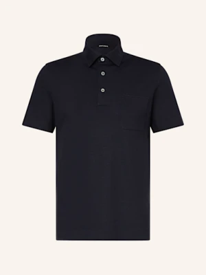 Zegna Koszulka Polo Z Piki blau