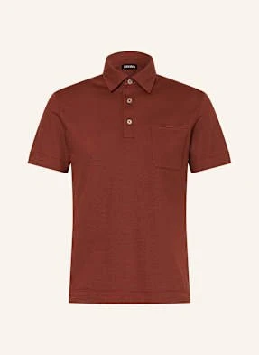 Zegna Koszulka Polo Z Piki braun