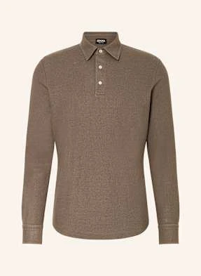 Zegna Koszulka Polo Z Piki beige