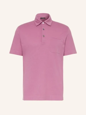 Zegna Koszulka Polo Z Pikowanym Wzorem rosa JASNOFIOLETOWY