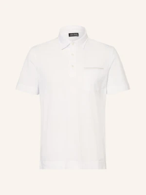 Zegna Koszulka Polo Z Pikowanym Wzorem weiss