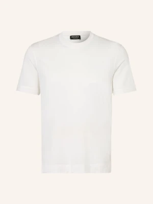 Zegna Koszulka Z Jedwabiem weiss