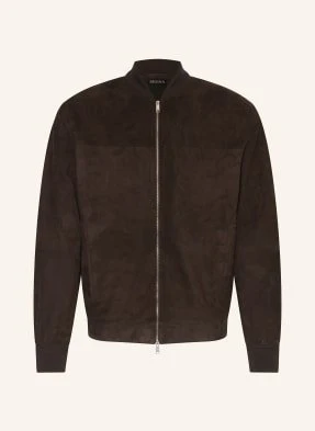 Zegna Kurtka Skórzana braun