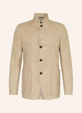 Zegna Kurtka Z Dodatkiem Lnu beige