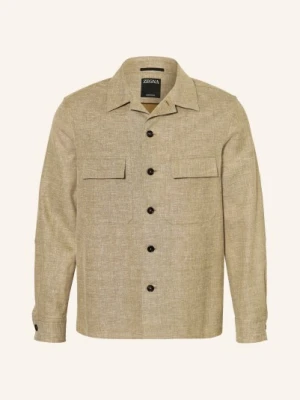 Zegna Kurtka Z Lnem gruen
