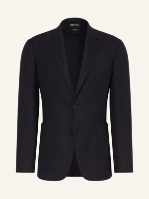 Zegna Marynarka Drop 7 O Kroju Extra Slim Fit blau GRANATOWY