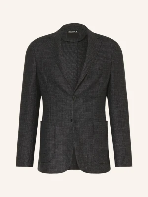 Zegna Marynarka Drop 7 O Kroju Extra Slim Fit grau szary