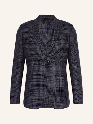 Zegna Marynarka Extra Slim Fit Z Dodatkiem Jedwabiu blau