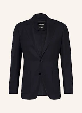 Zegna Marynarka Garniturowa Z Piki Extra Slim Fit Z Wełny Merino blau