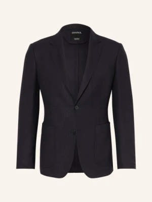 Zegna Marynarka O Kroju Extra Slim Fit blau