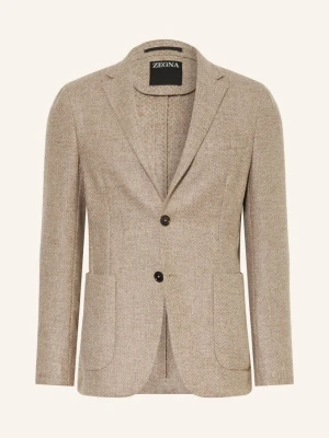 Zegna Marynarka O Kroju Slim Fit braun