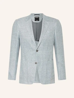 Zegna Marynarka Slim Fit Z Dodatkiem Lnu blau