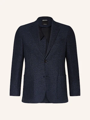 Zegna Marynarka Z Dżerseju Regular Fit blau