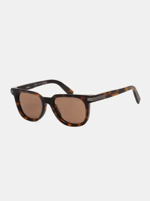 Zegna okulary przeciwsłoneczne męskie kolor brązowy EZ0248_5052E