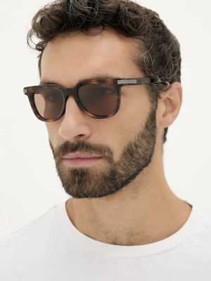 Zegna okulary przeciwsłoneczne męskie kolor brązowy EZ0248_5052E