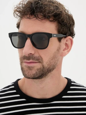 Zegna okulary przeciwsłoneczne męskie kolor czarny EZ0222_5201A