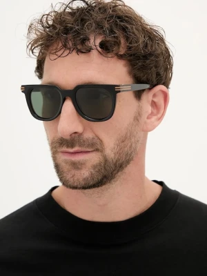 Zegna okulary przeciwsłoneczne męskie kolor czarny EZ0248_5005R