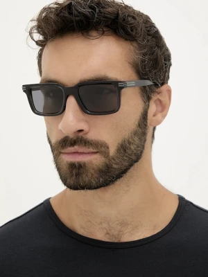 Zegna okulary przeciwsłoneczne męskie kolor czarny EZ0249_5320D
