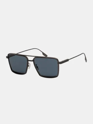 Zegna okulary przeciwsłoneczne męskie kolor czarny EZ0257_5637V