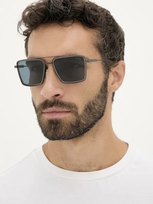 Zegna okulary przeciwsłoneczne męskie kolor czarny EZ0257_5637V
