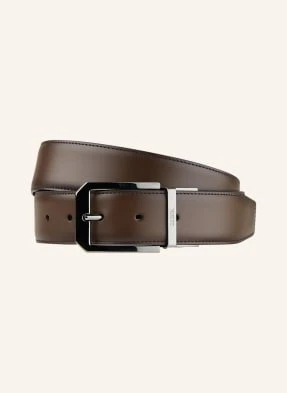 Zegna Pasek Skórzany Dwustronny braun