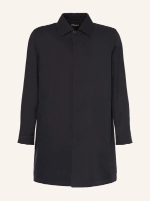 Zegna Płaszcz blau GRANATOWY