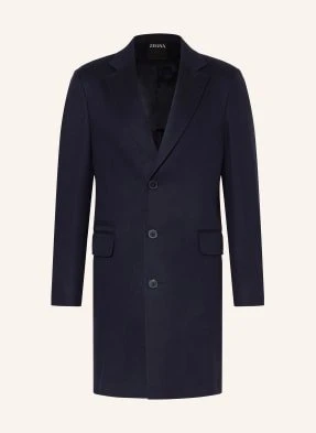 Zegna Płaszcz Wełniany blau