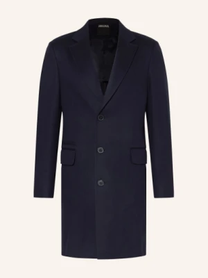 Zegna Płaszcz Wełniany blau