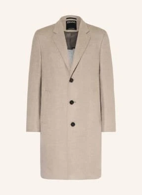 Zegna Płaszcz Z Kaszmiru beige