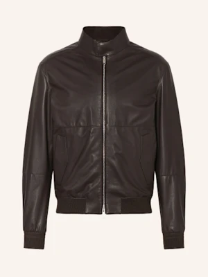 Zegna Skórzany Bluzon braun