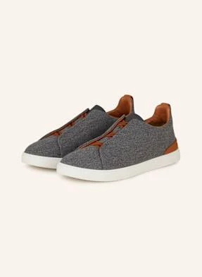 Zegna Sneakersy Wsuwane Triple Stitch grau