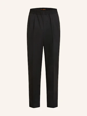 Zegna Spodnie Extra Slim Fit schwarz