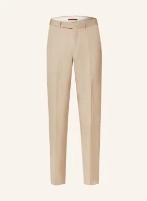 Zegna Spodnie Garniturowe Regular Fit Z Lnem beige