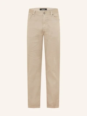 Zegna Spodnie Slim Fit Z Lnem beige