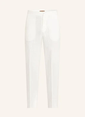 Zegna Spodnie Z Lnu Extra Slim Fit weiss