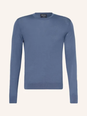 Zegna Sweter Trofeo blau NIEBIESKI