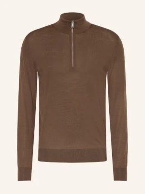 Zegna Sweter Typu Troyer braun