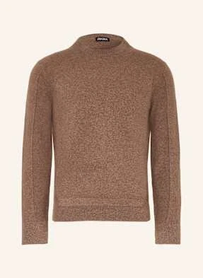 Zegna Sweter Z Dodatkiem Kaszmiru braun