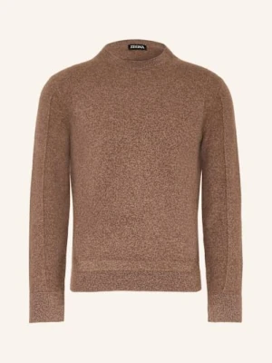 Zegna Sweter Z Dodatkiem Kaszmiru grau