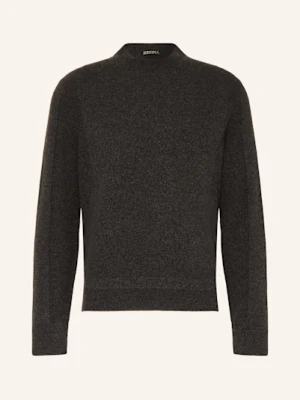 Zegna Sweter Z Dodatkiem Kaszmiru grau