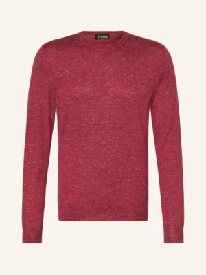 Zegna Sweter Z Jedwabiem I Kaszmirem pink