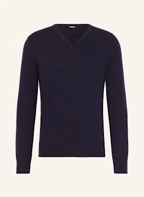 Zegna Sweter Z Kaszmiru blau