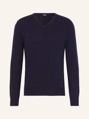 Zegna Sweter Z Kaszmiru blau