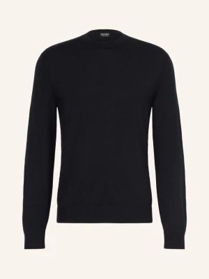Zegna Sweter Z Kaszmiru schwarz CZARNY
