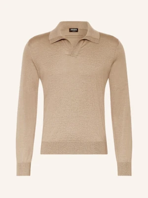 Zegna Sweter Z Kaszmiru Z Dodatkiem Jedwabiu beige