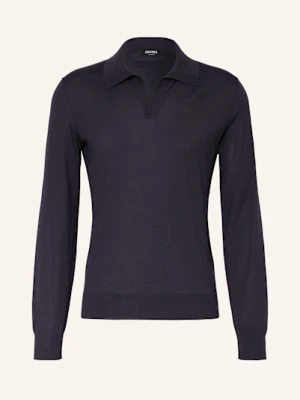 Zegna Sweter Z Kaszmiru Z Dodatkiem Jedwabiu blau