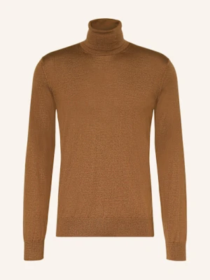 Zegna Sweter Z Kaszmiru Z Dodatkiem Jedwabiu braun