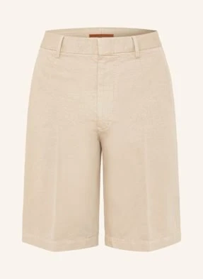 Zegna Szorty Chinosy Z Lnem beige