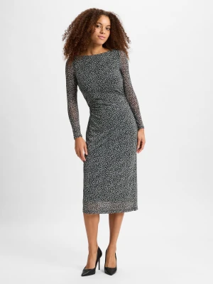 zero Damska sukienka na co dzień Kobiety szary|czarny wzorzysty,